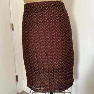 Vintage Express Women’s Lined Crochet Midi Skirt Size Small
